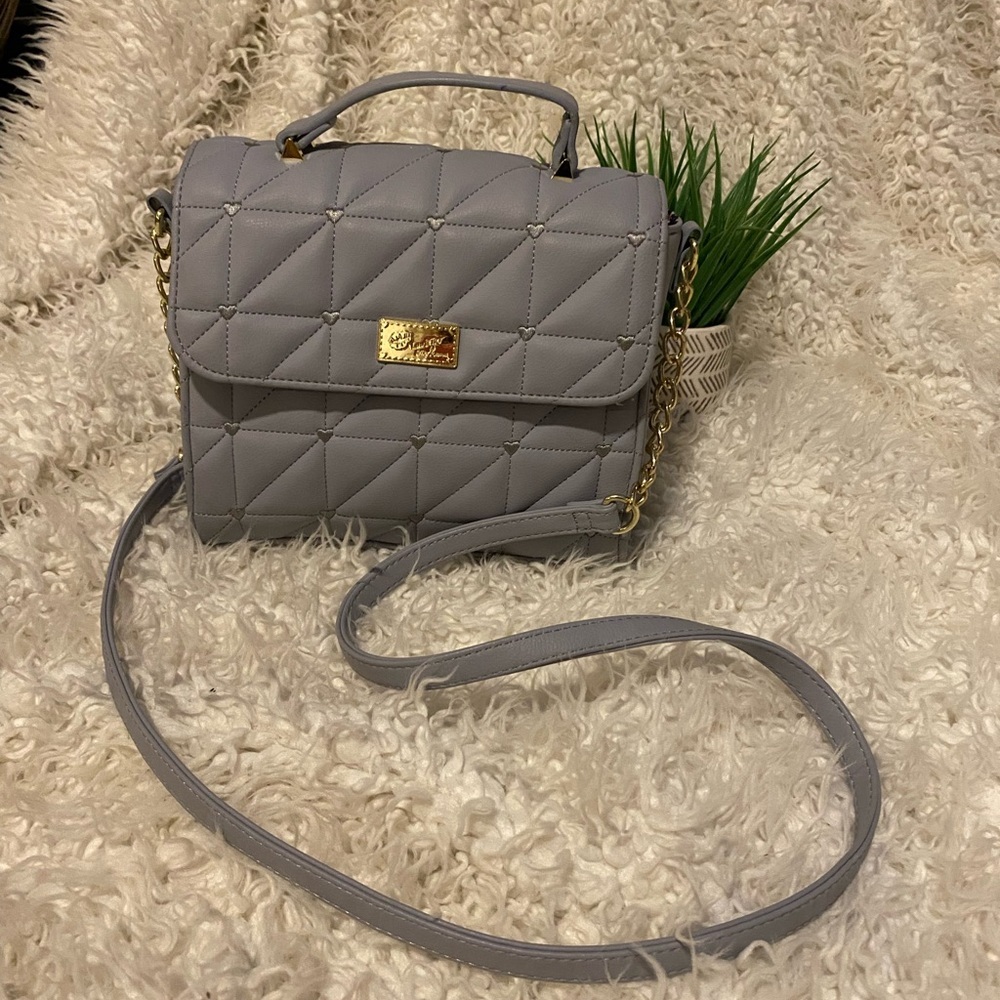 50%offw❤️ Luv Betsey by Betsey Johnson ADDY grey purse flaw photo PURSE-SALE